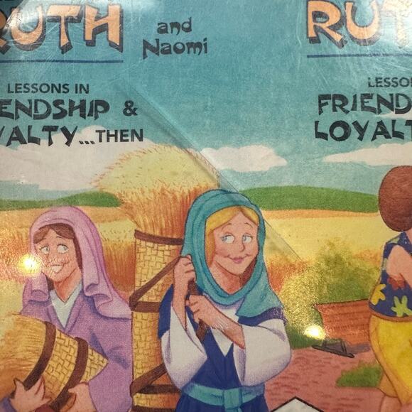 Vintage The Story of Ruth and Naomi Bible Story 2 Audio Cassette Tapes Set 1995 - Picture 6 of 6